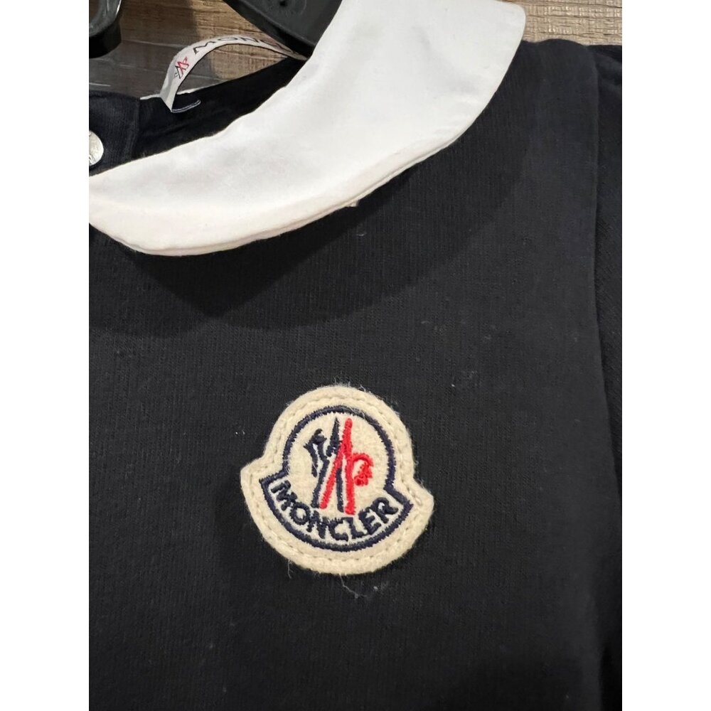 MONCLER ENFANT Baby navy cotton-blend fleece dress size 6/9 months - Picture 6 of 9